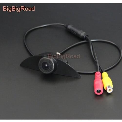 BigBigRoad For Nissan fairlady Pulsar X-Trail Tiida Qashqai J10 J11 Cube Armada Frontier Livina Car Front Logo View Camera Cam