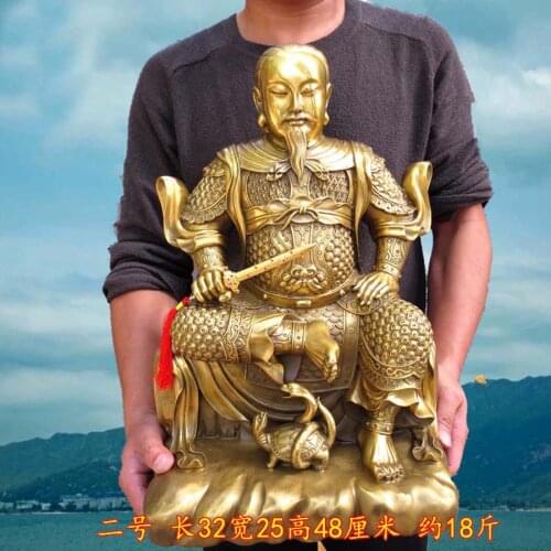 Buddhism Taoist HOME Shrine exorcise evil spirits safety good luck efficacious protection ZHEN WU DA DI God BUDDHA statue