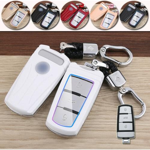 Carbon ABS Remote Car Key Case Holder Protector Cover for Volkswagen VW Passat B6 CC Key Fob Cover Accessories