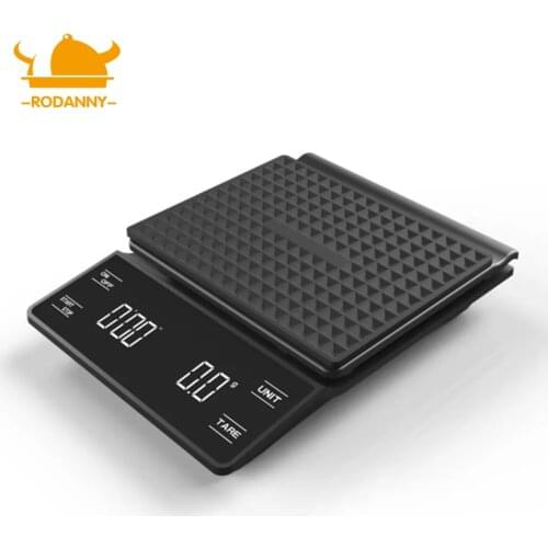 Rodanny Coffee Pot Scale With Smart Digital Electronic Precision Timer Drip Portable Household Kitchen Scale 0.1g