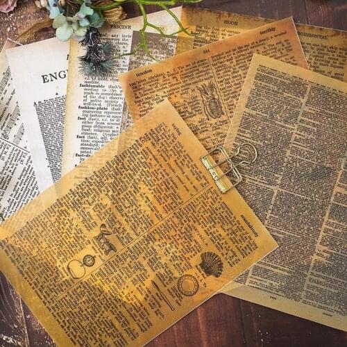 8Pcs/Lot English Material Papers DIY Scrapbooking Album Diary Gift Decorative Paper Scrapbooking Paper