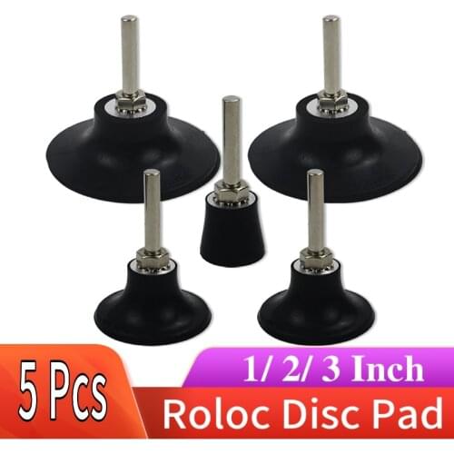 1''2''3''Quick Change Disc Pad Holder, 5 Pack Roll Lock Disc Holder, with 1/4" Shanks for Die Grinder Accessories Rotating Tools