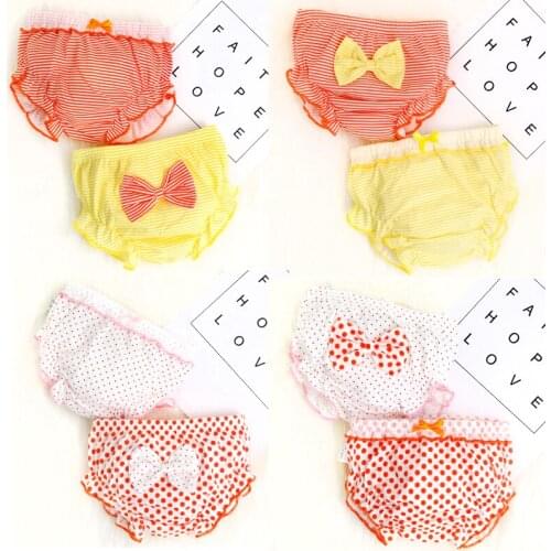 Childrens cotton underwear girls comfortable triangle underwear baby out lace pants shorts baby underwear