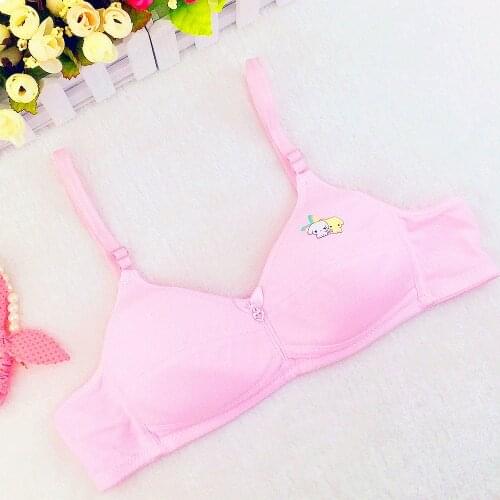 Quality Cotton Teenage Girl Underwear Bow Puberty Students Bra No Steel Bras for Kids Training Bra 32/70 AA,34/75 AA,36/80 AA