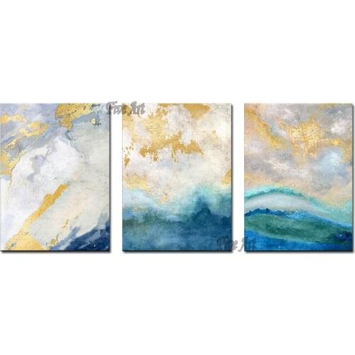 3PCS Gift High Quality New Abstract Gold Foil Designs Oil Paintings Wall Decor Art For Living Room Modern Home Abstract Wall Art