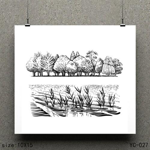 ZhuoAng Grove Model Clear Stamps For DIY Scrapbooking/Card Making Decorative Silicon Stamp Crafts