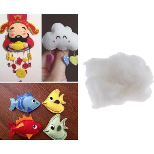 Filling Cotton Stuffing Cotton Basting Wadding Filling Material Fiber Filling Cushion Filling Made Of Polyester, White, 150g