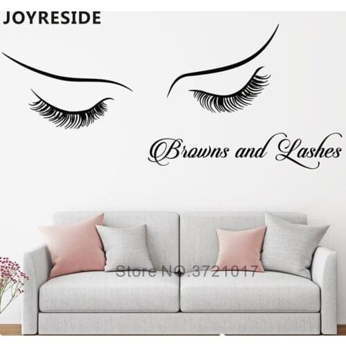 Beauty Eye Salon Wall Sticker Home Modern Style Decor Livingroom Wall Decoration Vinyl Design Wall Stickers Salon Woman Eye M402