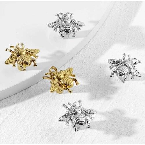 Solid Brass Cabinet Pulls Handles Bee shape Door Knob for Kitchen Cupboard Gold Drawer Pull Home Decor Handle Furniture Hardware