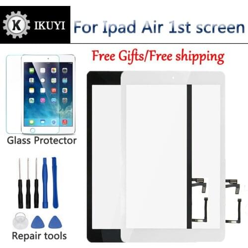 New for iPad Air 1 Touch Screen 5th Digitizer and Home Button Front Glass Display Panel Replacement A1474 A1475 A1476