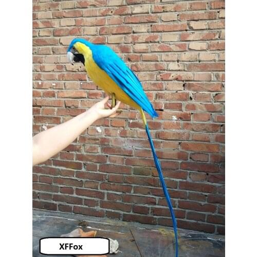 Huge real life blue&yellow parrot model foam&feather big parrot bird gift about 100cm xf2611