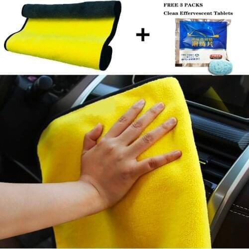 Car Wash Towel+3 Packs Of Effervescent Tablets For Nissan Qashqai J11 J10 Teana XTrail Livina Tiida Sunny March Murano Geniss