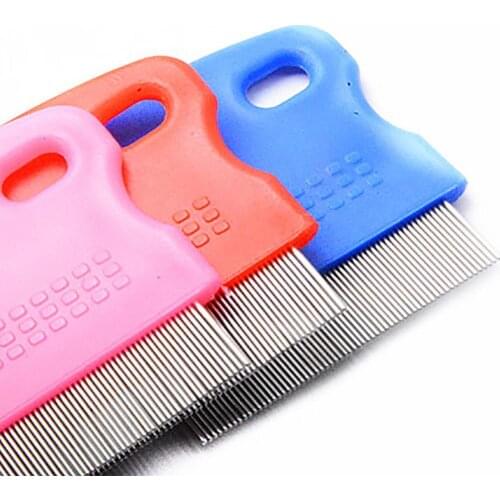 Pet dogs cats Lice Flea Removal Comb steel pet hair comb Cat puppy Fine-toothed Combs for Pet Cleaning Supply Dog Grooming brush