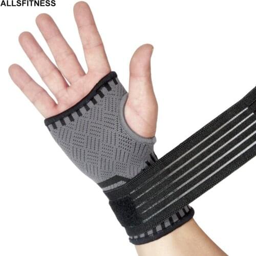 Adjustable Weight Lifting Training Gloves Fitness Sports Body Building Gymnastics Grips Gym Hand Palm Protector Gloves Straps
