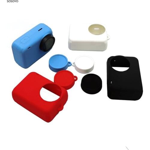 Silicone Case Protective shell with lens Cap Cover For SJCAM SJ9 Max SJ9 Strike SJ9000X Sports Action Camera Accessories