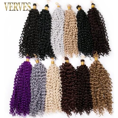 VERVES Curly Twist Hair Crochet Braid hair 14 inch 100grams/pcs,30strands/pcs Synthetic Braiding Hair extensions Crochet braids