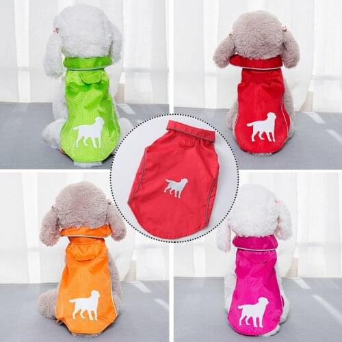 S-XL Pets Dog Clothes Reflective Raincoats Dogs Rain Coat Waterproof Cat Jackets Outdoor Breathable Clothes For Pets Puppies