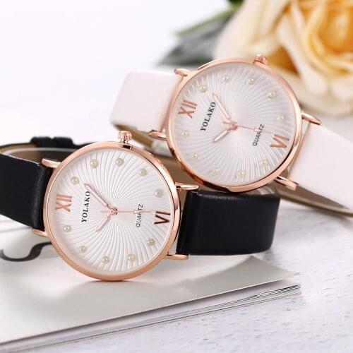 2019 YOLAKO Womens Sky starry diamond Watch Luxury Quartz Newv Strap Watch Analog Wrist Watch Clock relojes para mujer Gift Q