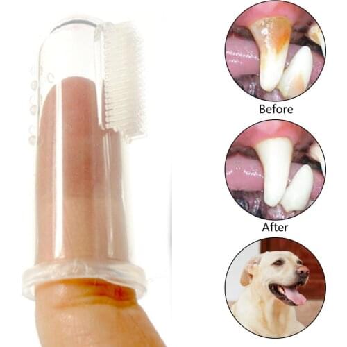 Pets Toothbrush Teeth Cleaner Teddy Small Dog Toothbrush Finger Silicone Perfect Dog Teeth Care Products Cleaning Mouth