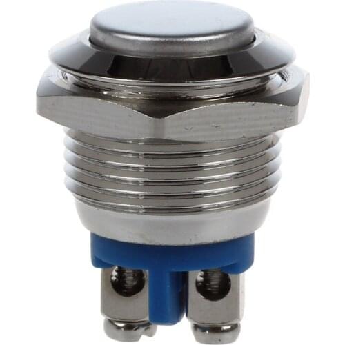 16mm High Round High Round Momentary Metal Push Button Switch DT