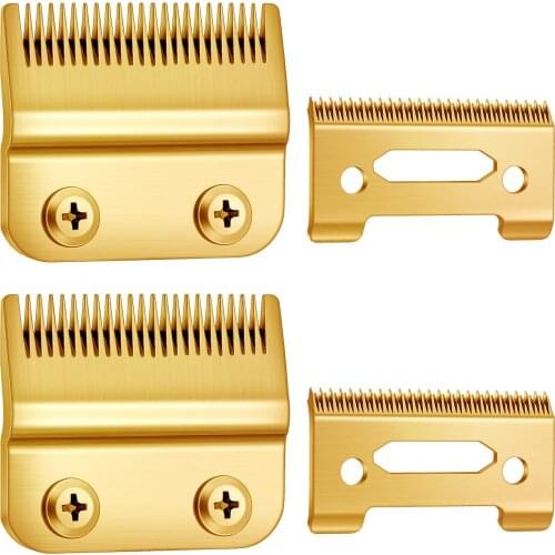 2 Sets Professional cordless Hair Clipper blade 2-Hole stagger-teeth Clipper Blade moving blade with screw Replacement blade