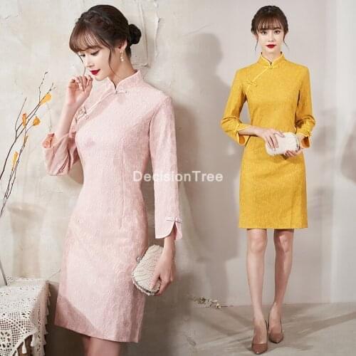 2021 chinese dress rayon traditional chinese women qipao dress vintage lady vietnam qipao cheongsam dress elegant party dress
