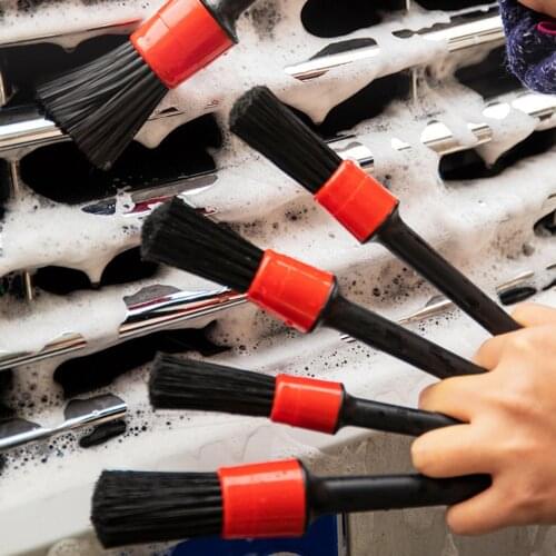 5Pcs Wheel Tire Interior Dashboard Brush Set Auto Car Air Outlet Brush Wash Tool Universal Wheel Air Auto Detail Clean Tools