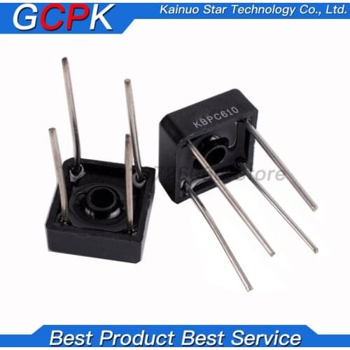 5PCS KBPC610 BR610 DIODE BRIDGE 1000V 6A BR-6 bridge rectifier new and original IC