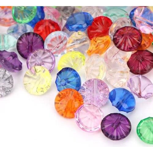 50pcs/lot 12.5mm Acryl buttons 2 holes Imitation crystal diamond button Clothing accessories shoes Coat shirt spinning DIY E114