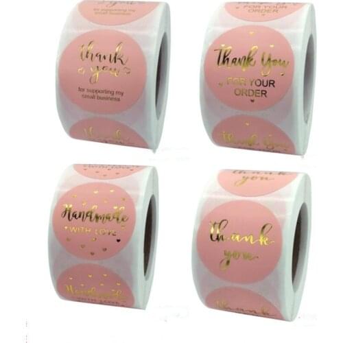 500pcs Jewelry Gift Sealing Stickers Thank you Love Diary Scrapbooking Stickers Festival Birthday Party Gift Decorations Labels