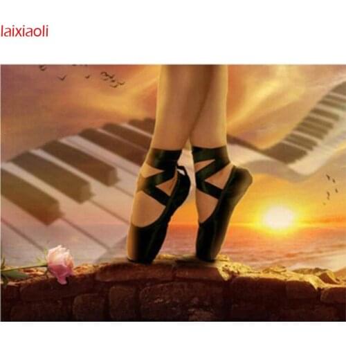 Handmade 5D Full square round Diamond Painting Ballerina girl Diy Diamond Mosaic Diamond Embroidery Cross Stitch Kits home decor