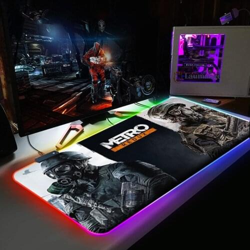 Metro 2033 Custom Thicken Large RGB Gaming Mouse Pad AnimeLock Edge Anime Computer Desk Mat Non-slip kawaii gaming accessories