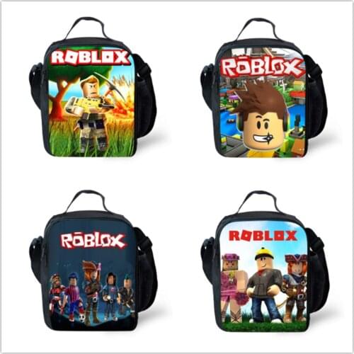 Roblox Game Design Lunch Box Waterproof Portable Insulated Lunch Bag Food Bag Picnic Bag Lunch Bag for Women Men and Children