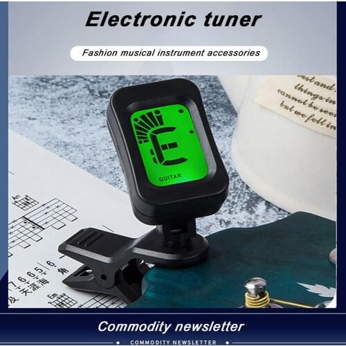 Guitar Bass Digital Clip-on Electric Tuner Ukulele Violin Universal Tuner Rotatable Accurate Tuning Musical Instrument Accessory