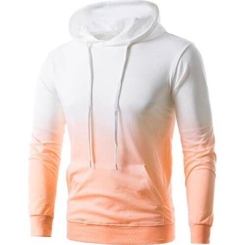 HOT 2018 Outdoor Spring/summer outfit gradient Jogging hooded fleece men coat couple joker long-sleeve clothes plus size 5XL