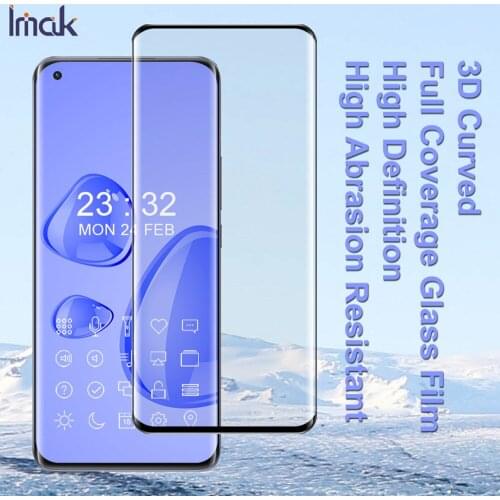 Imak 3D Curved Tempered Glass For Xiaomi Mi 11 Mi11 oleophobic Full screen glue