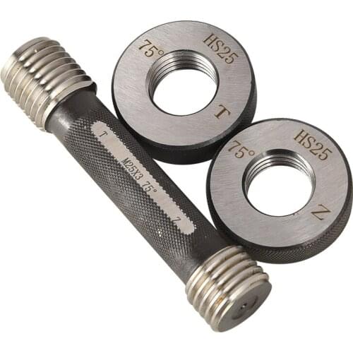Customized 75 degrees Steel thread check gauge ring gauge plug gauge check gauge set high precision smooth thread gauge