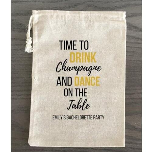 Personalized Time to Drink Dance Bachelorette Hangover bridal shower recovery Survival Kit wedding favor gift bags party favors