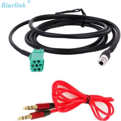 Biurlink 3.5MM Jack AUX-IN Mini ISO 6PIN Cable for Renault Update-list Radio