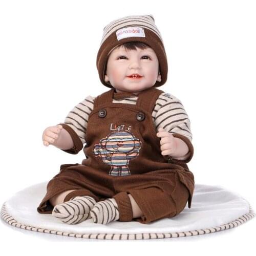 NPK boy bebe reborn dolls 22 inch soft silicone reborn baby doll toys for children girls playmate gift soft real touch
