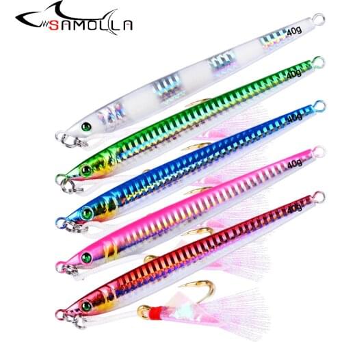 Metal Jig Fishing Lure Weights 21g-100g Trolling Hard Bait Bass Fishing Bait Tackle Trout Jigging Lure Jigs Saltwater Lures