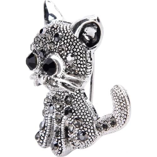 Cute Animals Cat Brooch Pins Cat Brooch For Women Rinestone Brooch Beautiful Brooch For Best Special Gift