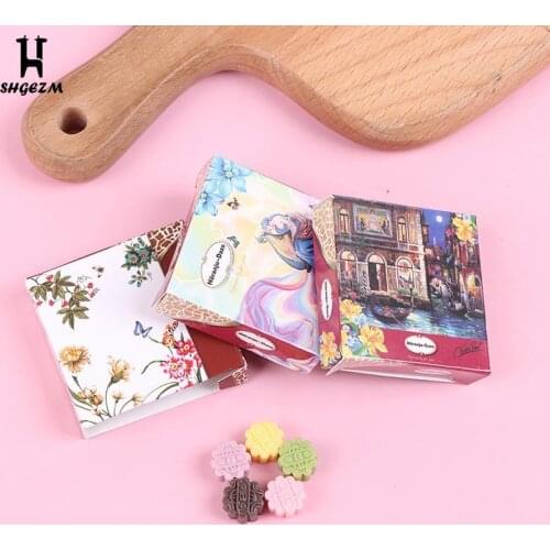 Miniature Doll House Flowers Fairy Garden Ornament Mini Potted Plant Flowers Pot DollHouse Decoration Bonsai Model