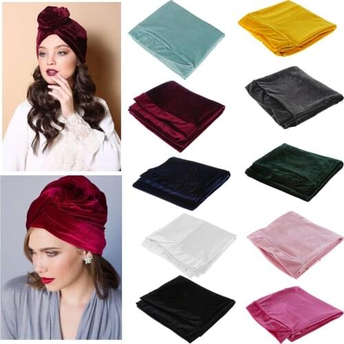 Fashion Womens Velvet Scarf Shawl Head Wrap Cap Hat Multiple Uses