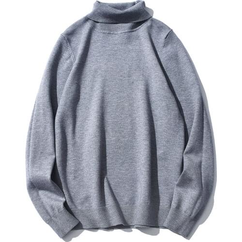 Male Fashion 2021 New Autumn Winter Mens Warm Turtleneck Sweater Casual Comfortable Pullover Thick Sweater