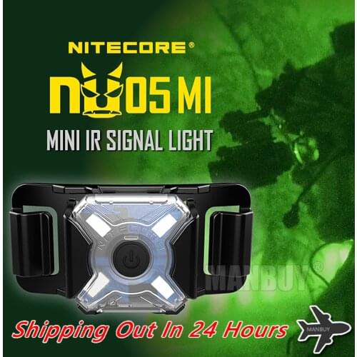 NITECORE NU05 MI USB Rechargeable Mini Signal Light 4x High Performance LEDs IR Light + Green Light Tactical Military Outdoor
