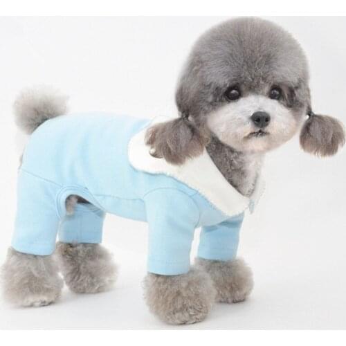 Small Dog Clothes Jumpsuit Pajamas Cotton Dog Overalls Yorkshire Pomeranian Schnauzer Costume Winter Pet Outfit Puppy Apparel