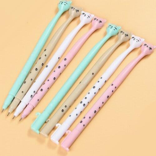 Wholesale 500pcs cat gel pen kawaii stationery pens canetas material escolar office school supplies random send