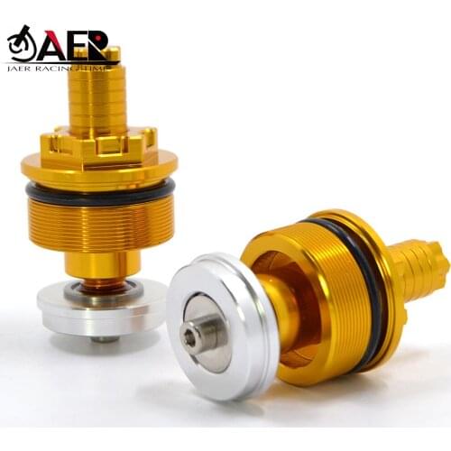Pair CNC Fork Preload Adjuster Bolts Cap for Yamaha YFZ R3 R25 MT07 FZ07 MT03 V-STAR XVS650 V STAR XVS1300 WR125 XJ6 MT FZ 07