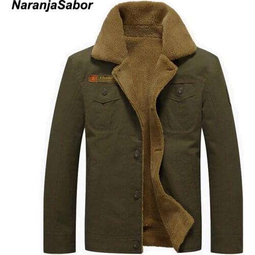NaranjaSabor Winter Parka Coat Mens 2020 Thick Warm Jacket Mens Casual Military Overcoat Male Brand Clothing Plus-Size 6XL N613